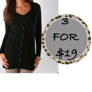3/$19 Soma boyfriend Button-Up Cardigan sweater